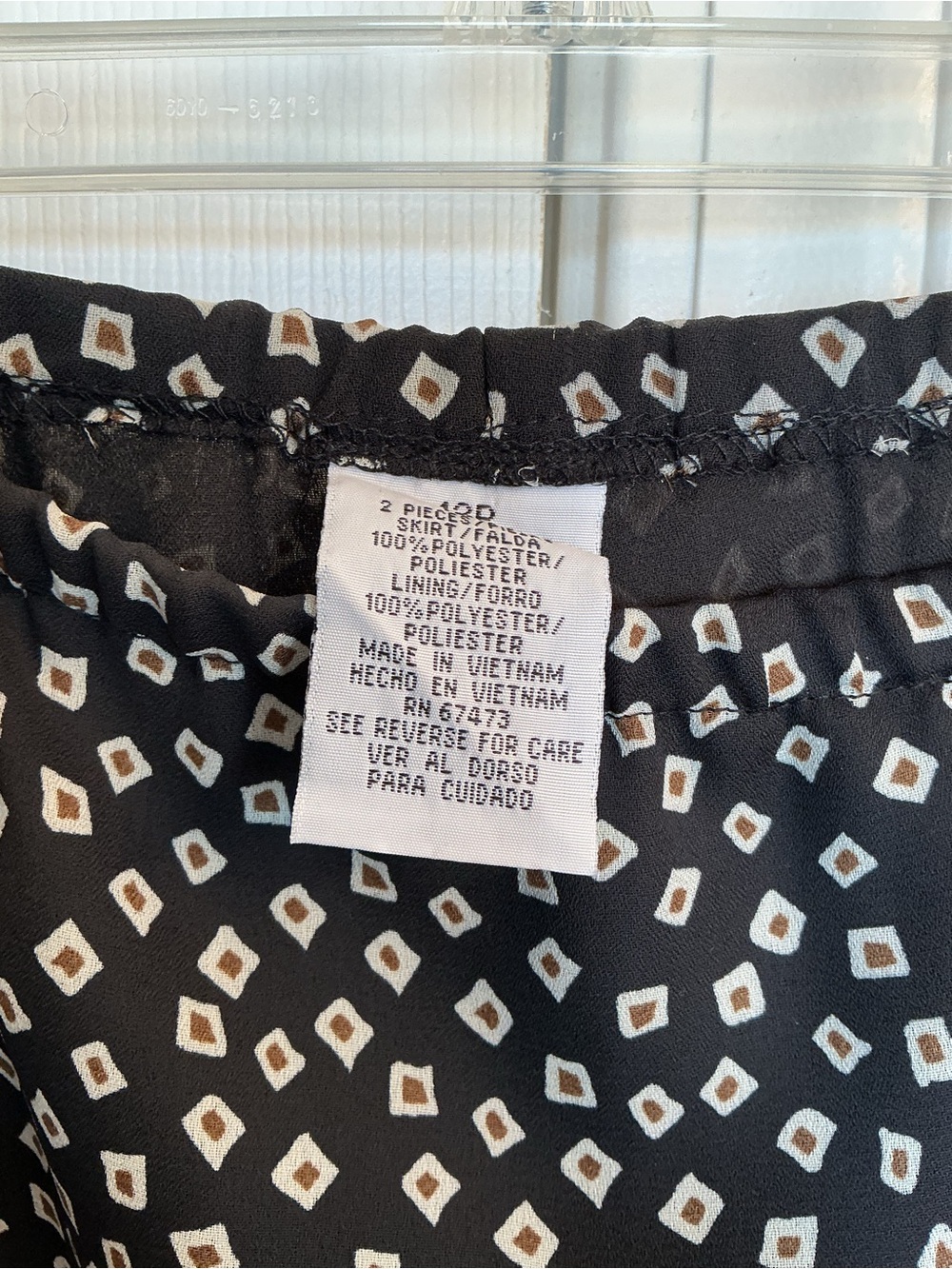 Danny & Nicole black patterned long sleeve blazer & ruffle hem skirt size12P NWT - Picture 5 of 9
